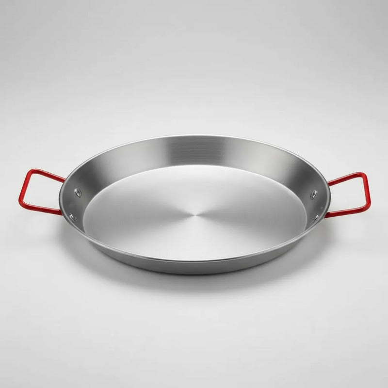 Sartén Antiadherente De 22 Cm Con Mango Rojo Acero Inoxidable
