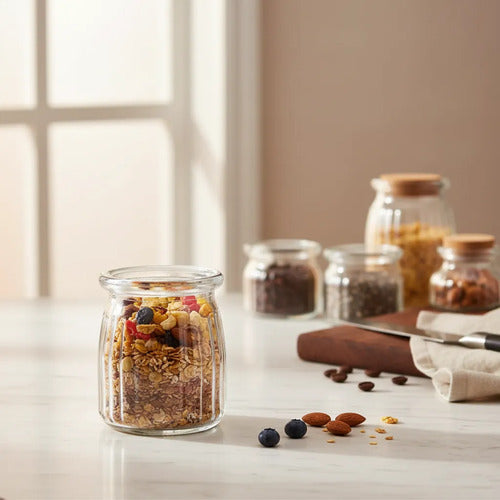 Pack De 6 Frascos De Vidrio Pudding 150 Ml