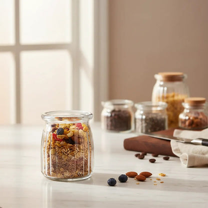 Pack De 6 Frascos De Vidrio Pudding 150 Ml