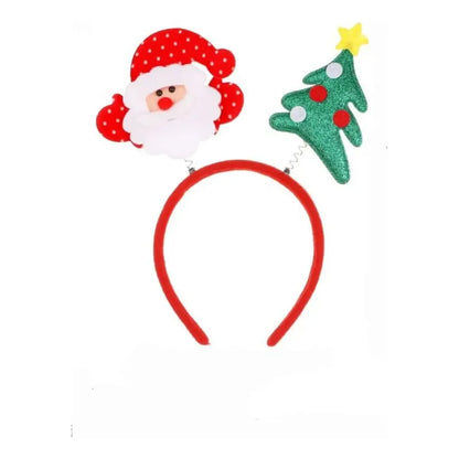 Pack 3 Cintillo Adornos Navideños De 23x12 Cm Rojo