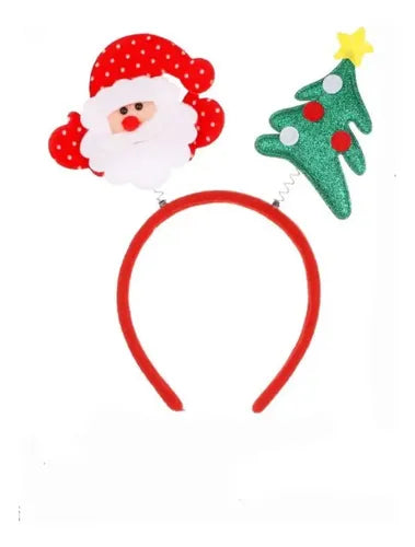 Cintillo Adornos Navideños De 23x12 Cm Rojo