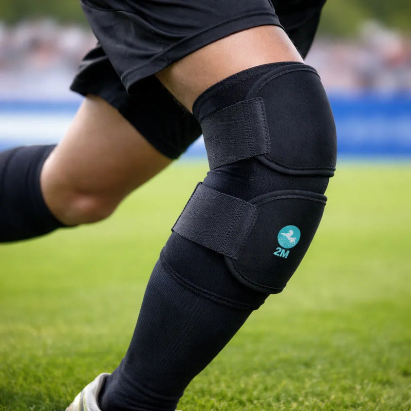 Rodillera Venda Deportiva Soporte Compresión Velcro Rodilla Negro S/xl