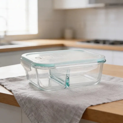 Tupper Hermético Vidrio 1040ml Transparente