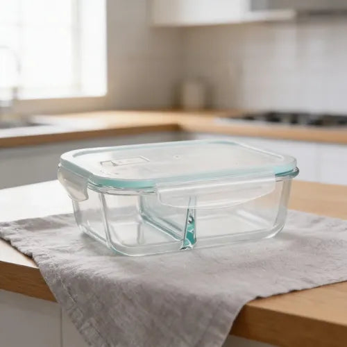 Tupper Hermético Vidrio 1040ml Transparente