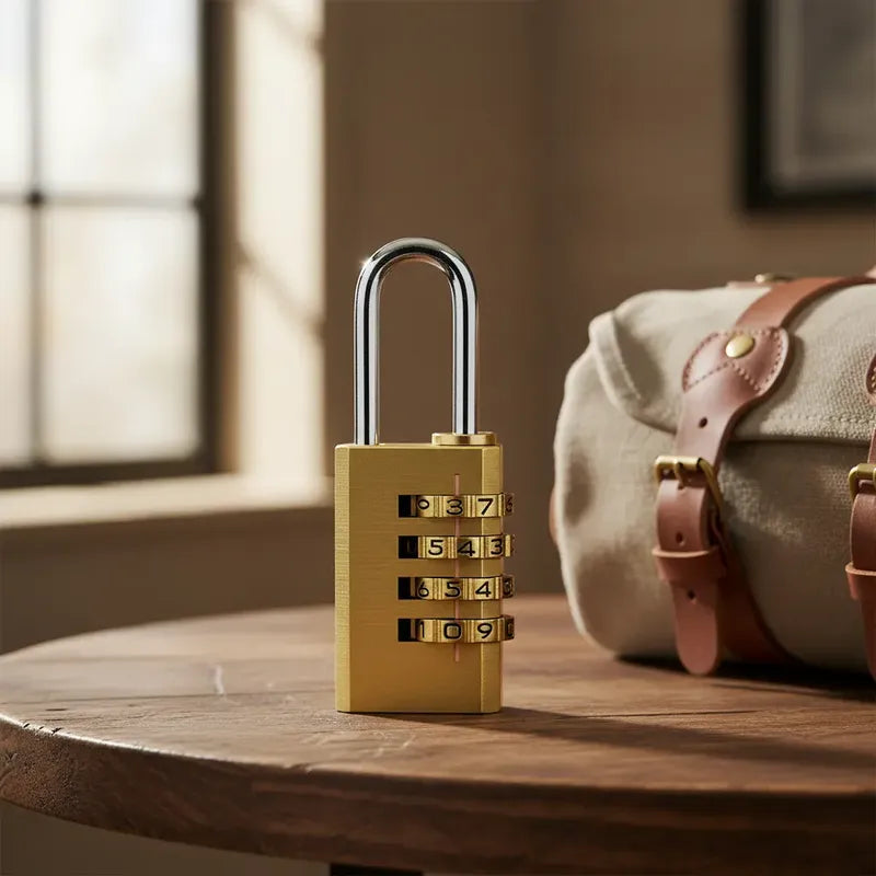 Candado Con Clave Combinacion 35mm Seguridad Color Dorado Dorado