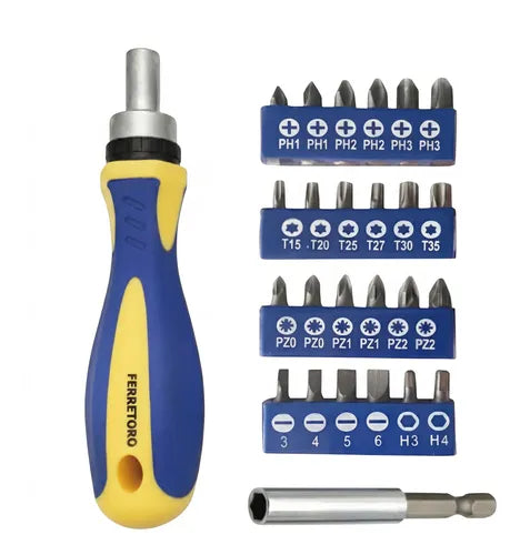 Set De Destornillador De 26 Piezas Azul