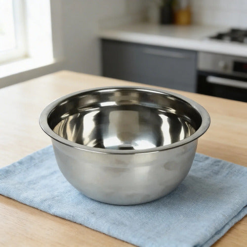 Bowl Profundo 22 Cm Acero Inoxidable Plateado