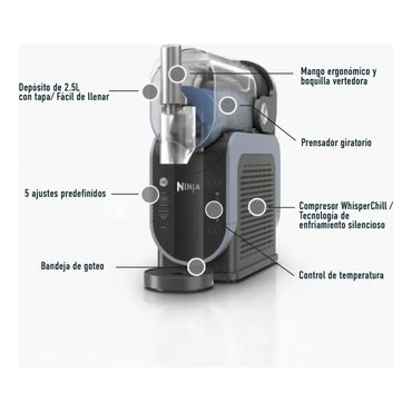 Maquina de Granizado Slushi 2.5 Lt Fs301eu Ninja Negro 60hz - imagen 2