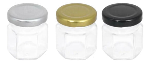 Pack 12 Botellas Hexagonal 60 Ml Pack 12 Vidrio