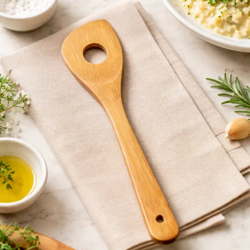 Cuchara De Madera 30 Cm Cocina Mezclar Utensilio Antiadheren Madera