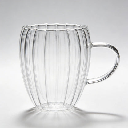 Pack 4 Tazas Doble Pared 350ml  11.5cm X 8.5cm Vidrio