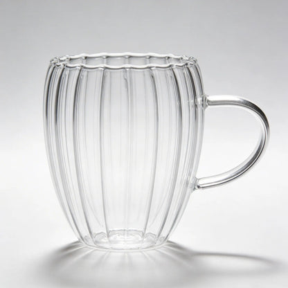 Pack 4 Tazas Doble Pared 350ml  11.5cm X 8.5cm Vidrio