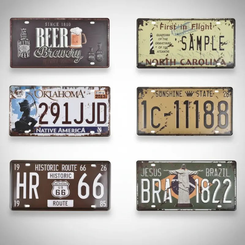Pack De 6 Cartel De Placas 30x15cm Placas