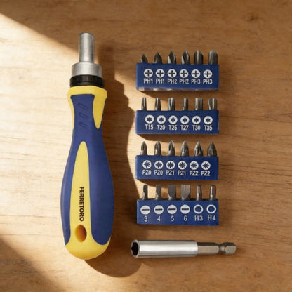 Set De Destornillador De 26 Piezas Azul