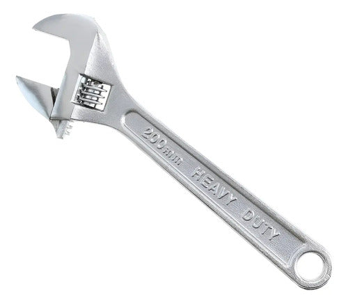 Llave Francesa Ajustable 8 Pulgadas Plateado