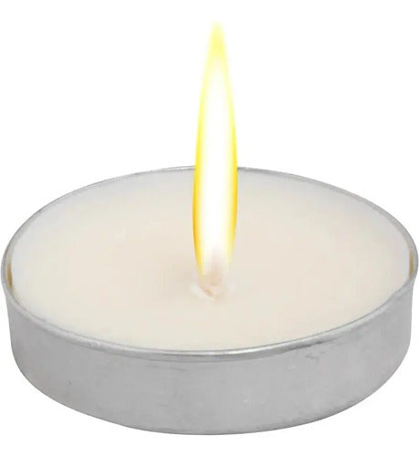 Set De Velas Tealight Vainilla 80 Unidades Blanco Redonda Cera Vainilla