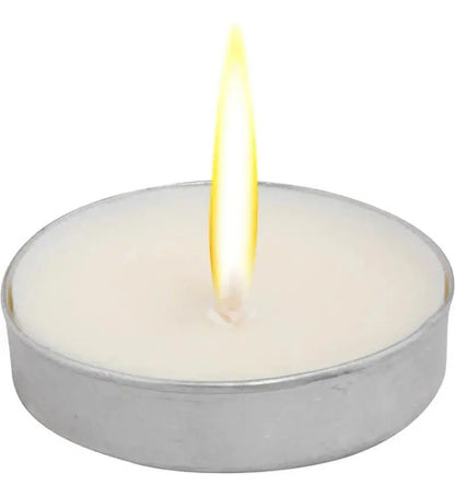 Set De Velas Tealight Vainilla 80 Unidades Blanco Redonda Cera Vainilla