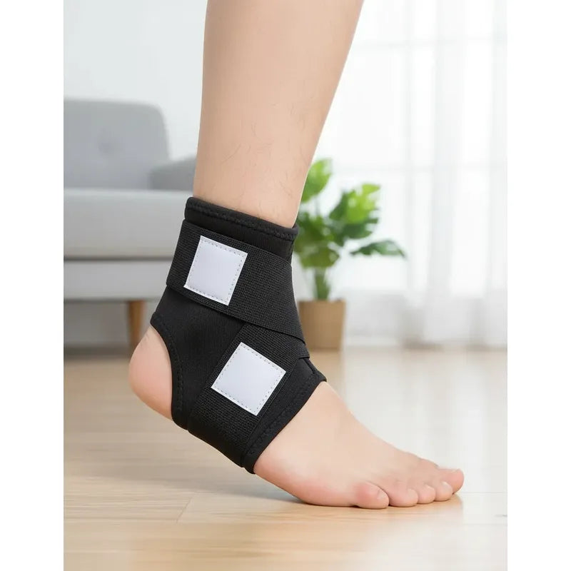 Tobillera De Soporte Elástico Para Fascitis Plantar Negro S/m