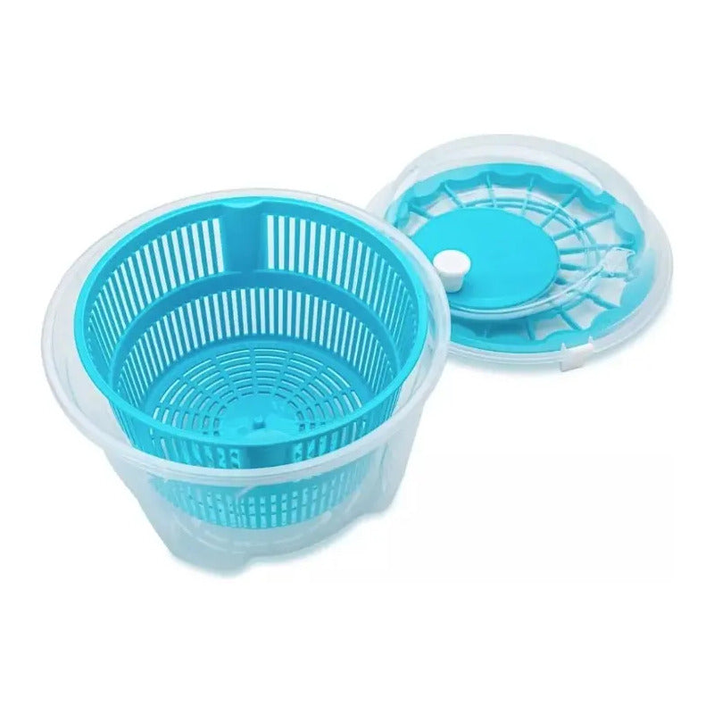 Centrífuga Escurridor Ensalada 3l Reyplast Plástico Libre Bpa Celeste
