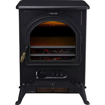 Estufa Eléctrica Recco Chimenea Eléctrica Ptc 1800w Negro