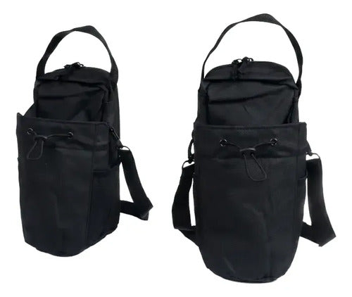 Bolso Magnético Para Gym Porta Botella-teléfono Negro