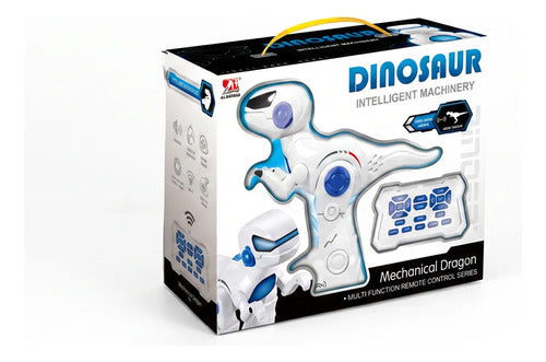 Robot Dinosaurio Con Control, Canta, Habla Inglés, C/blanco Dinosaurio Blanco