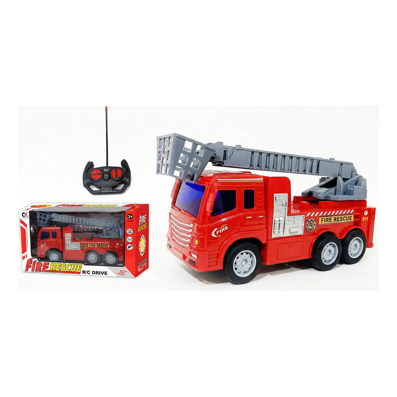 Camion De Bombero Con Luces Y Sonido Bombero Rojo