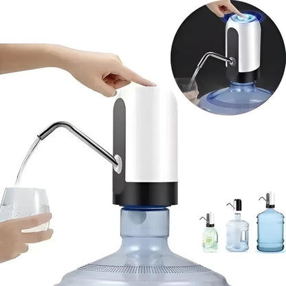 Dispenser De Agua Portatil Usb Bomba Dispensador Bidones Col Blanco