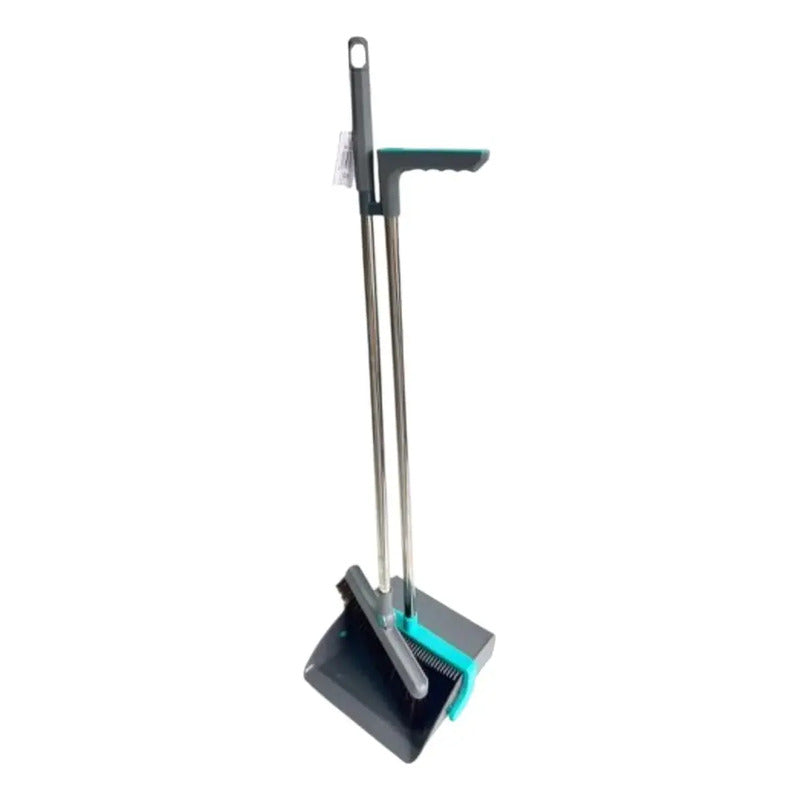 Juego Pala + Cepillo Escobillón De Mano Limpieza Para Hogar Celeste