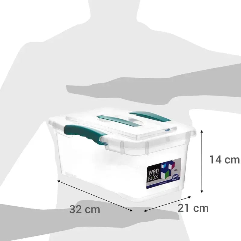 Caja Organizadora De 6 Litros Con Tapa Transparente