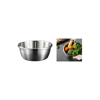 Colador Escurridor Acero Inoxidable 32cm Pasta Cocina Acero Inoxidable
