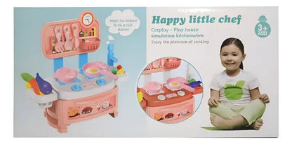 Set Chef De Cocina 20 Piezas Para Niñas Rosa