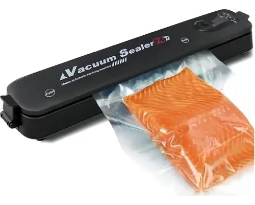 Maquina Selladora Al Vacio Para Alimentos Cocina + 10 Bolsa Negro