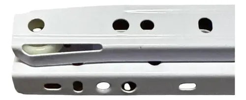 Pack 2 Corredera O Riel Blanco Para Cajón 50 Cm Blanco