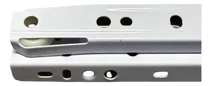 Pack 2 Corredera O Riel Blanco Para Cajón 50 Cm Blanco