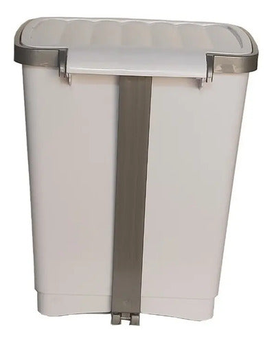 Basurero De Pedal 25 Litros Kleine Blanco