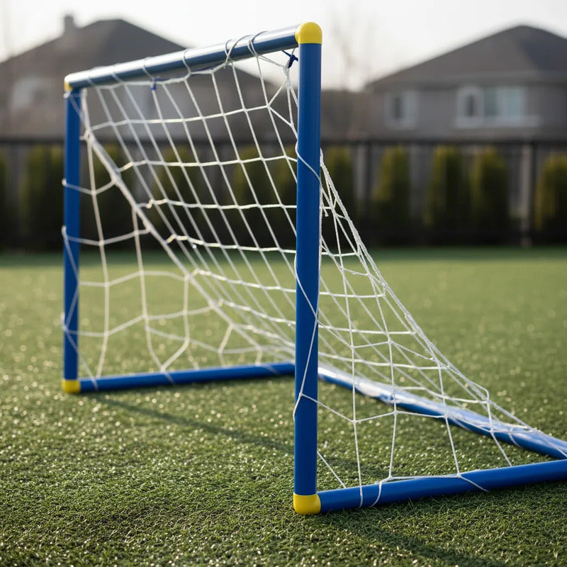 Arco De Fútbol Infantil Con Red Entrenamiento Para Niños Azul