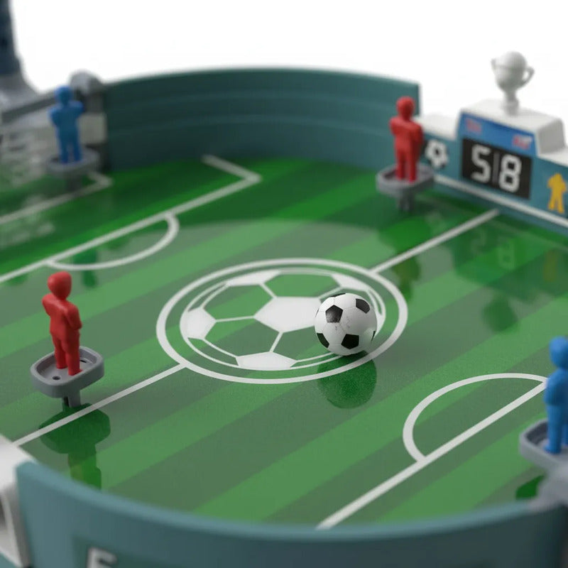 Juego De Mesa Futbol Portátil Interactivo Para Niños Juguete Verde Y Gris