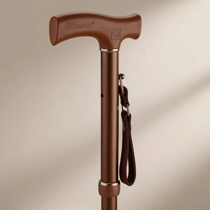 Baston Extensible Plegable Caminar Apoyo Ortopedico Dorado