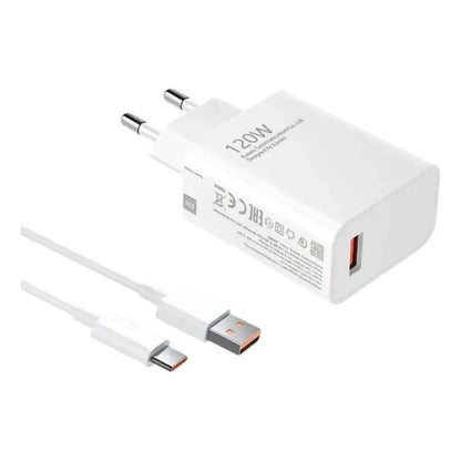 Cargador Para Carga Rápida 120w Blanco