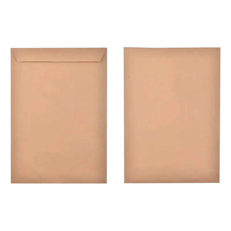 50 Sobres Marron Autocierre Rapido Tamaño A5 17x25cm Liso Marrón Liso