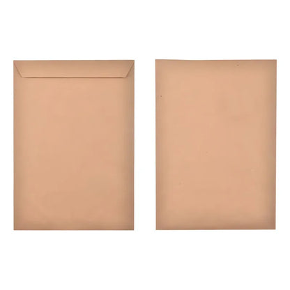 50 Sobres Marron Autocierre Rapido Tamaño A5 17x25cm Liso Marrón Liso
