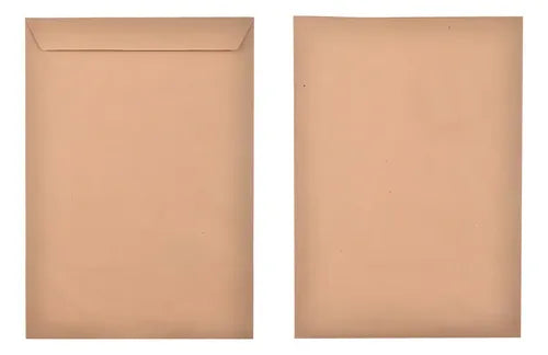 50 Sobres Marron Autocierre Rapido Tamaño A5 17x25cm Liso Marrón Liso