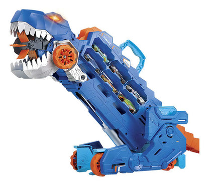 Hot Wheels City Pista De Juguete Súper Remolque De T-rex Color Multicolor