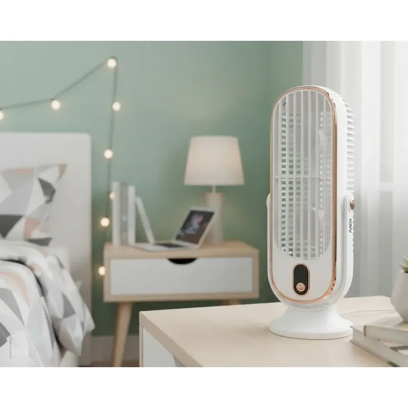 Ventilador Escritorio Usb Blanco Blanco