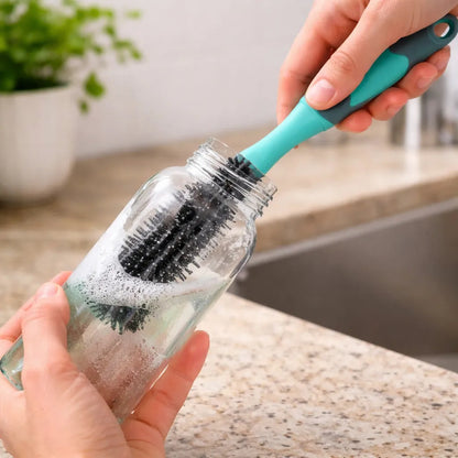 Cepillo Para Tazas De Silicona 4.5 X 34.5 Cm Celeste