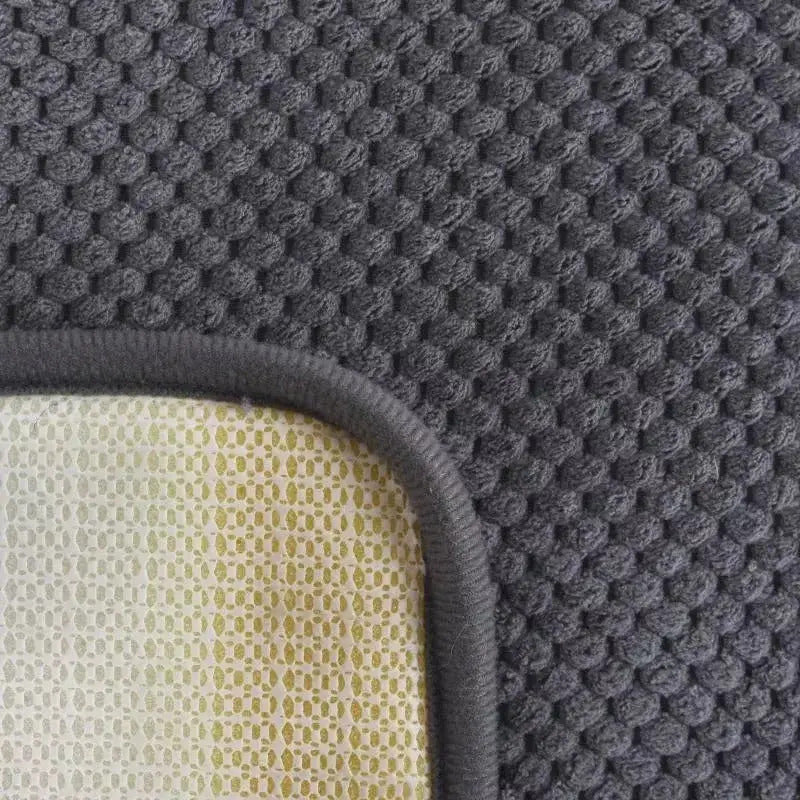 Set De Pisos Para Baño Espuma 2 Piezas Gris Gris