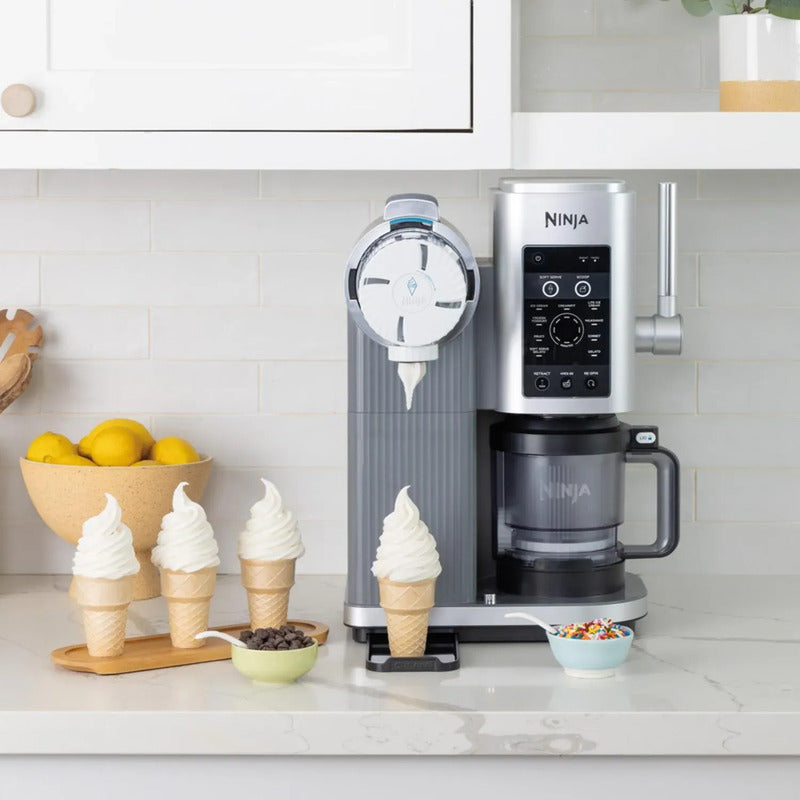 Máquina De Helado Swirl Ninja, Para Barquillos Gris 60
