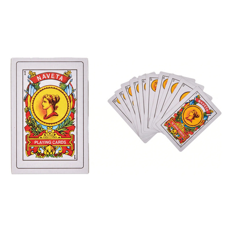 Naipes Españoles Juego Cartas Mesa Familiar Blanco Español