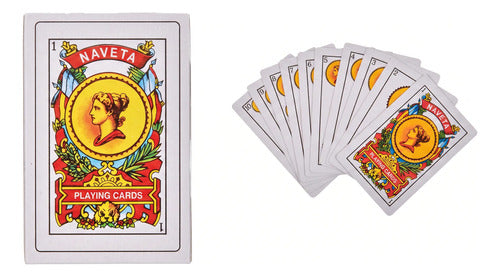 Naipes Españoles Juego Cartas Mesa Familiar Blanco Español